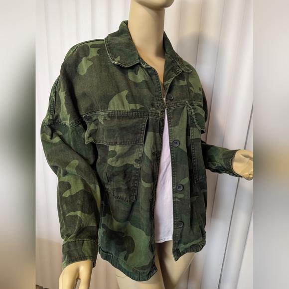 Topshop Jackets & Blazers - Topshop Oversized Camo Jacket